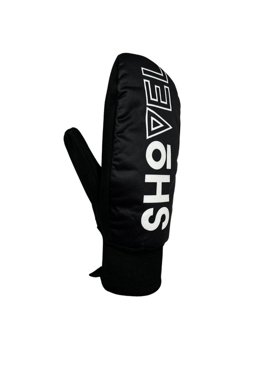 Premium waterproof and breathable ski and snowboard mitts by Shovel Snowsports, available in youth and adult sizes. Perfect for skiers, snowboarders, and outdoor enthusiasts