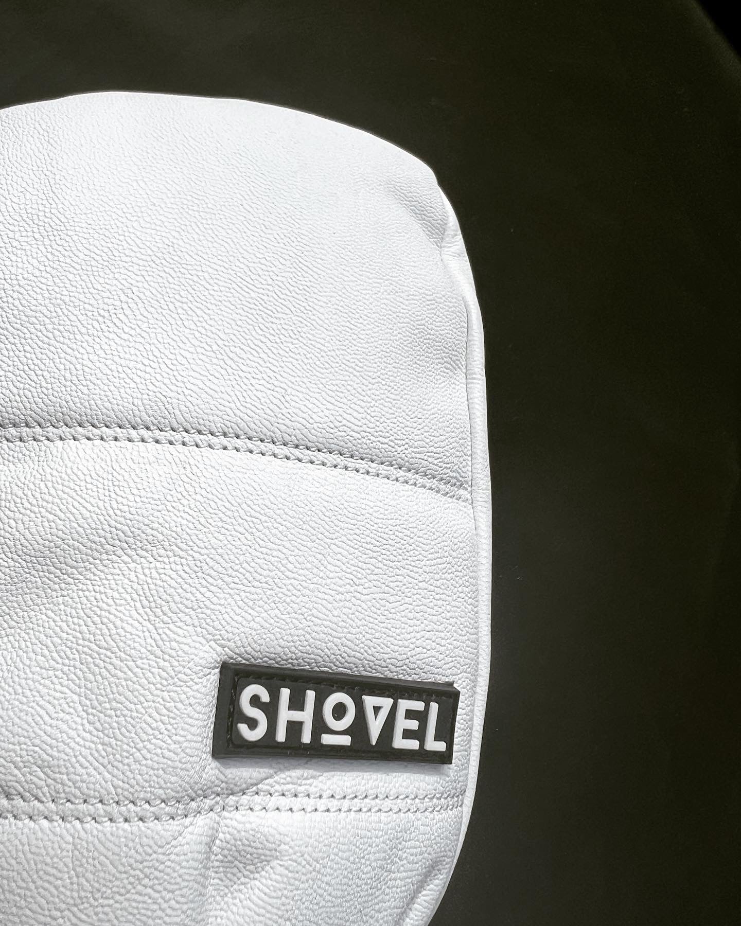 New Improved White Leather Mitts