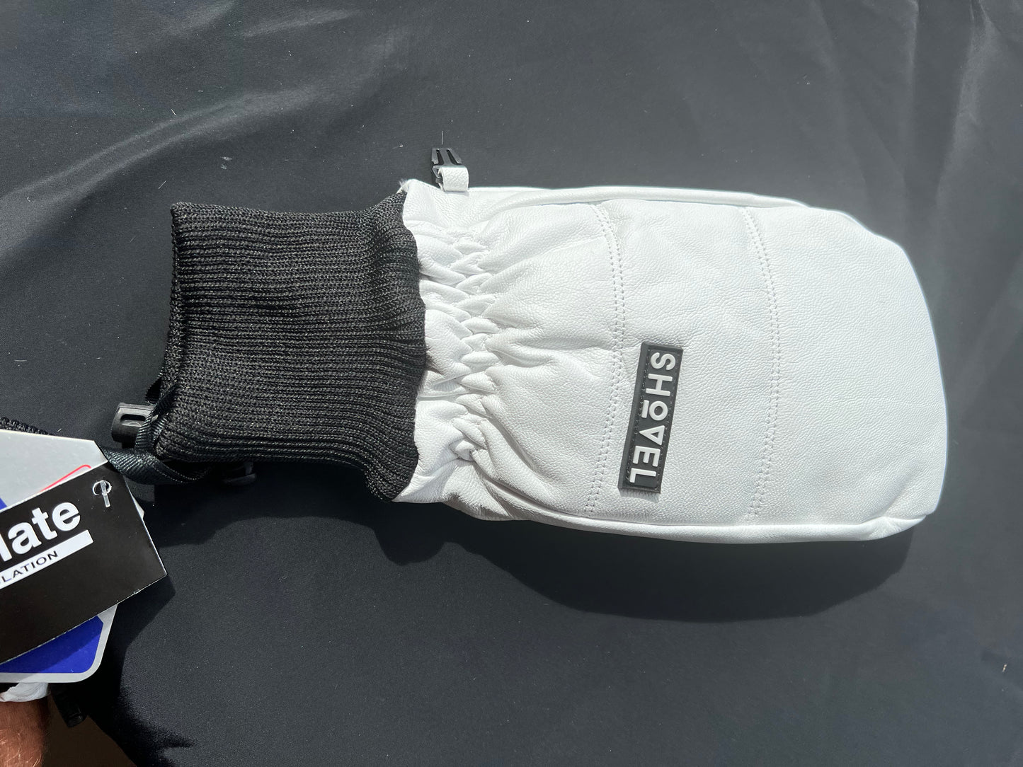 New Improved White Leather Mitts