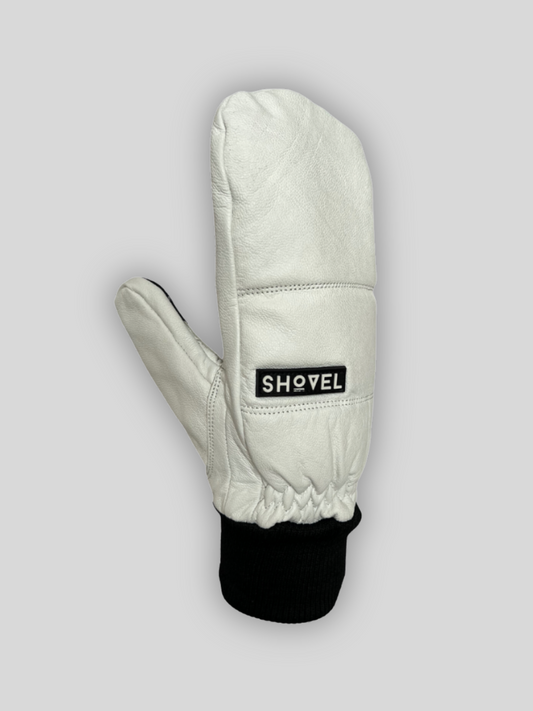 New Improved White Leather Mitts