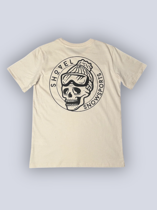 Round skull natural T-shirt