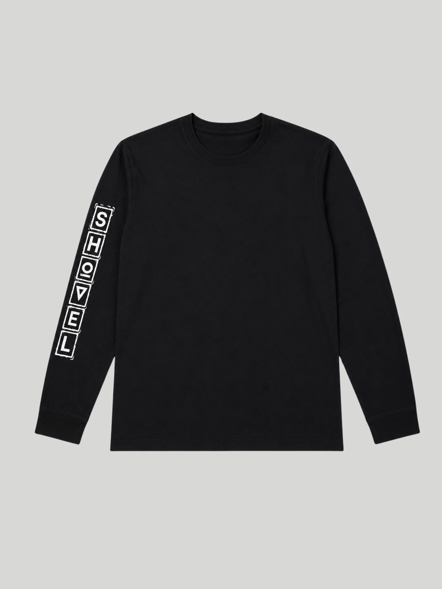 Black Shovel Skeleton Handle long-sleeve quick-dry top – front view