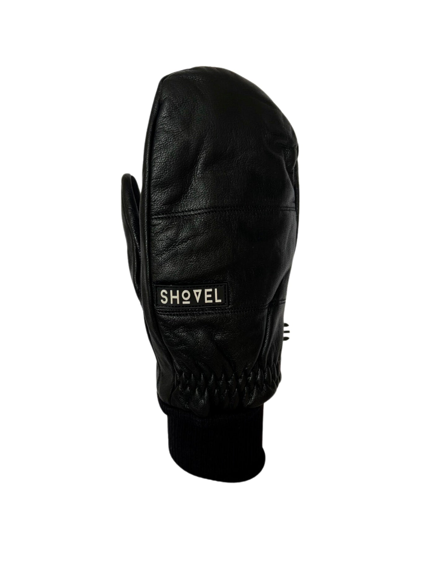 Shovel Black Leather Mitts