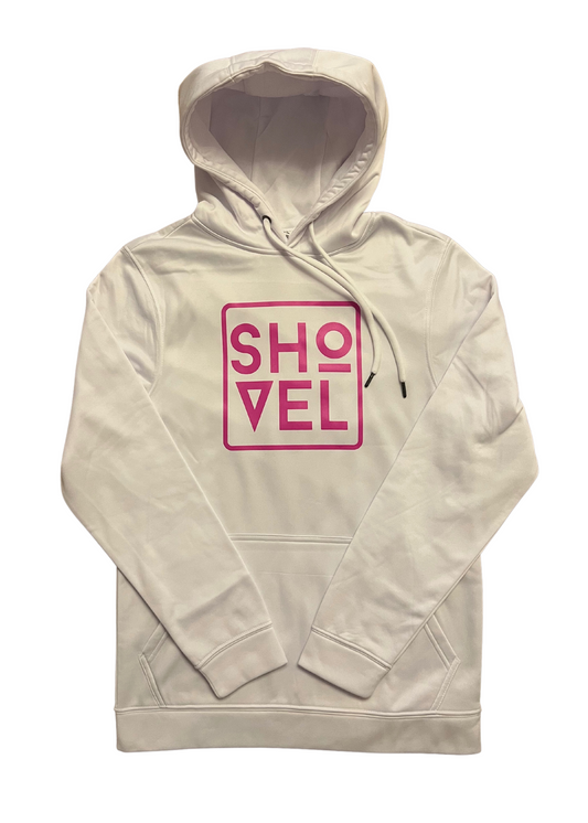 White and pink riding Hoodie