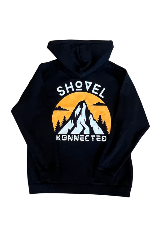 konnected x shovel hoodies