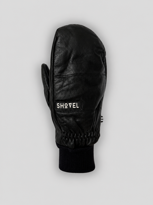 Shovel Black Leather Mitts by Shovel Snowsports