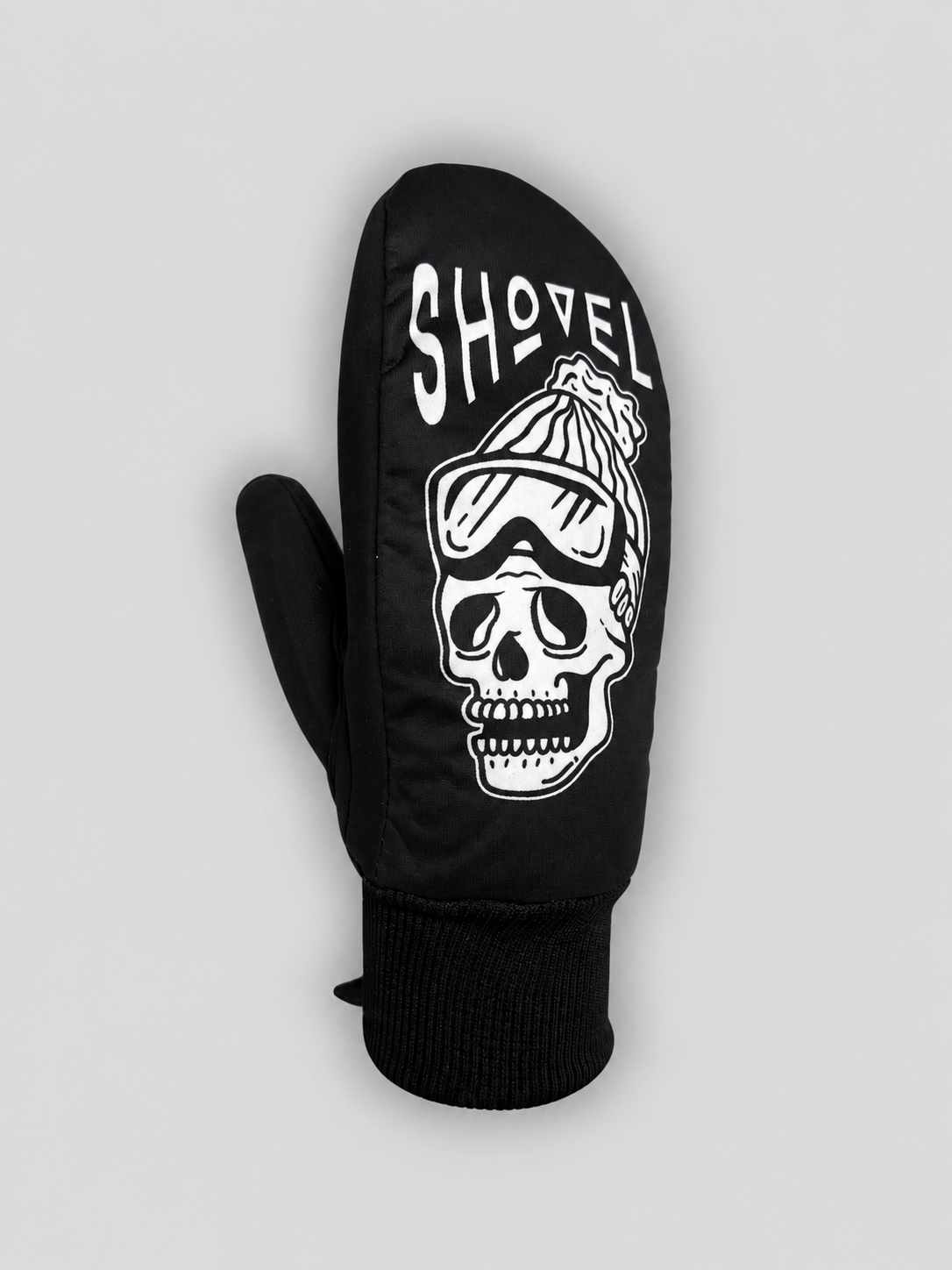 Shovel Black Skull Mitts by Shovel Snowsports