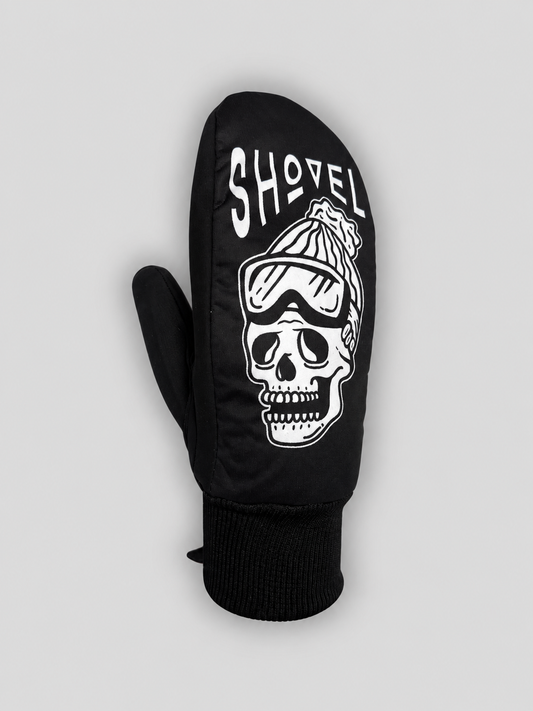 Shovel Black Skull Mitts by Shovel Snowsports