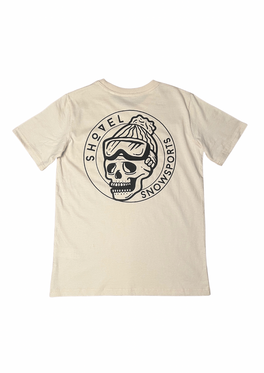 Round skull natural T-shirt