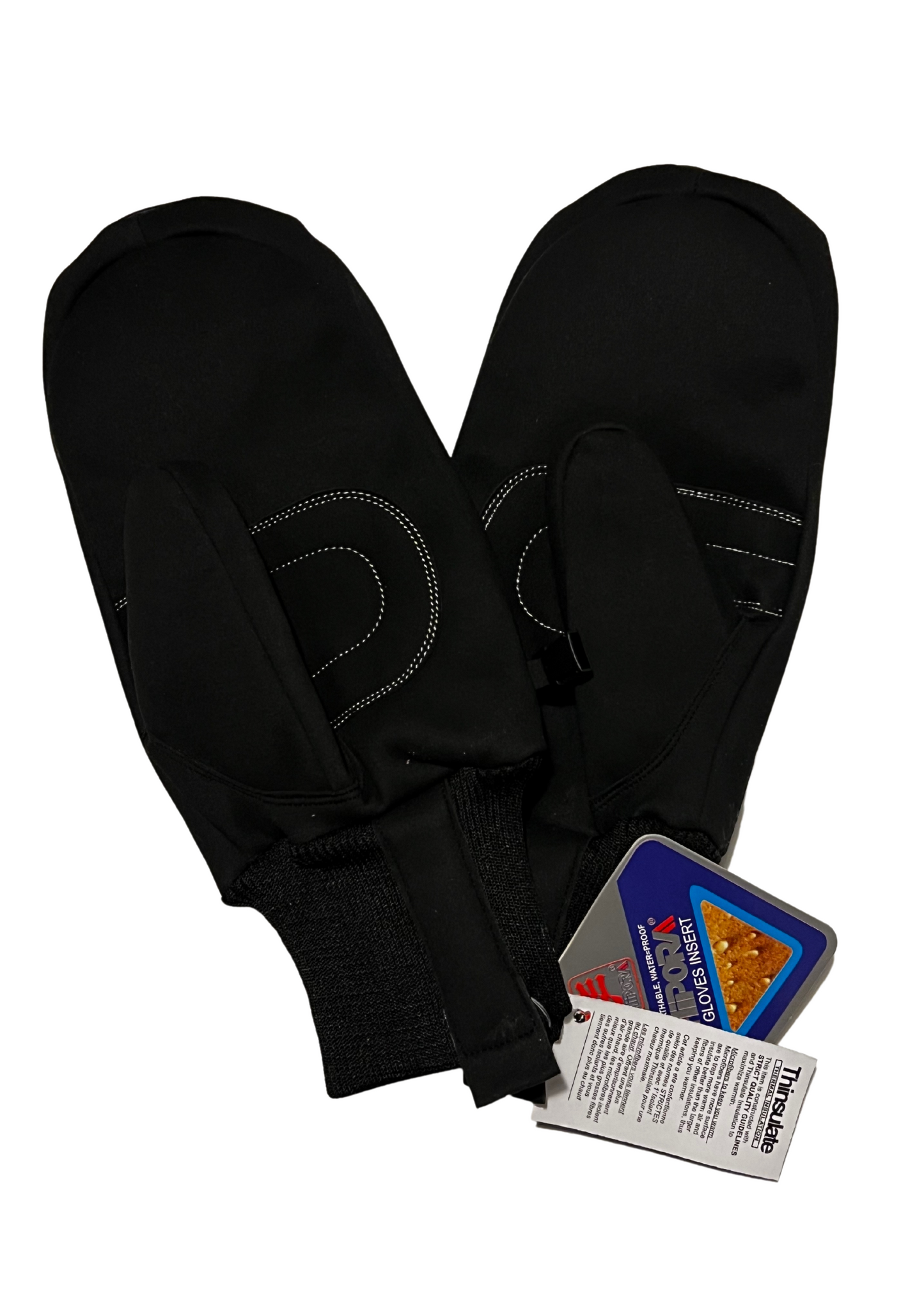 Black logo mitts